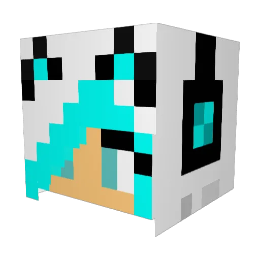 3D_GAMER Minecraft avatar head, 3D render