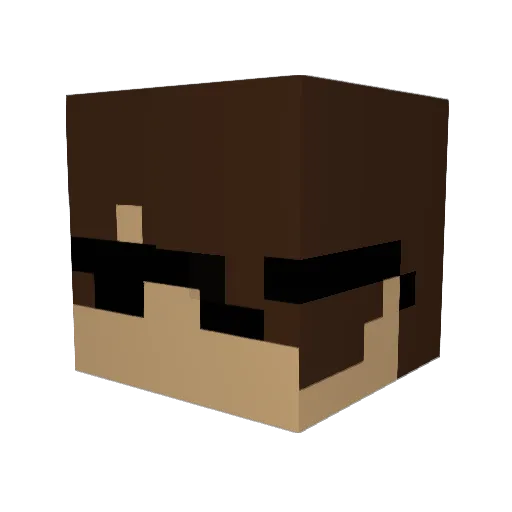3DavidC Minecraft avatar head, 3D render