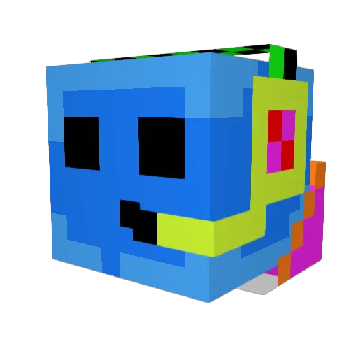 3Dblast12 Minecraft avatar head, 3D render