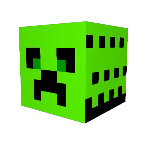 3Dpng Minecraft avatar head, 3D render