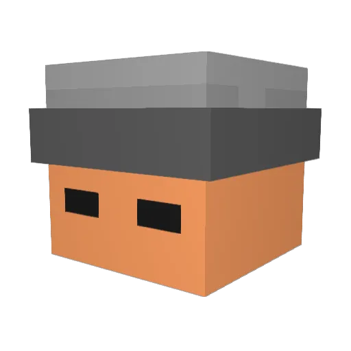 3Extra Minecraft avatar head, 3D render