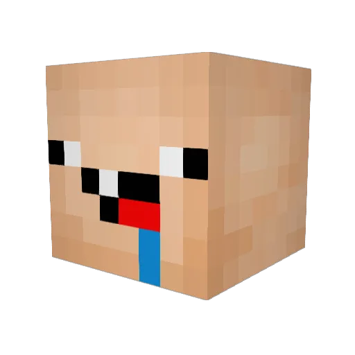 3Fks Minecraft avatar head, 3D render