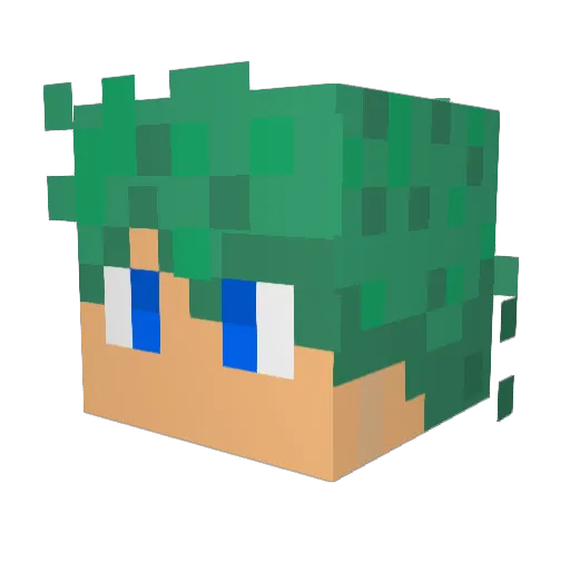 3Flax Minecraft avatar head, 3D render