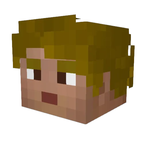 3HR3NGR4B Minecraft avatar head, 3D render
