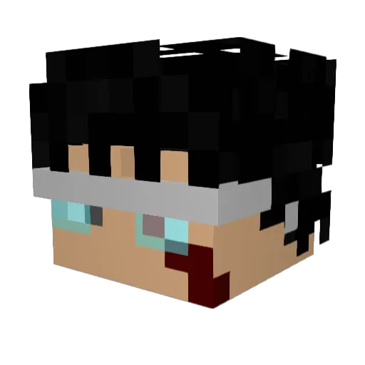 3IR0 Minecraft avatar head, 3D render