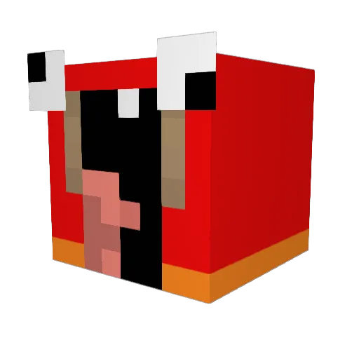 3Jlou_AdrOT Minecraft avatar head, 3D render