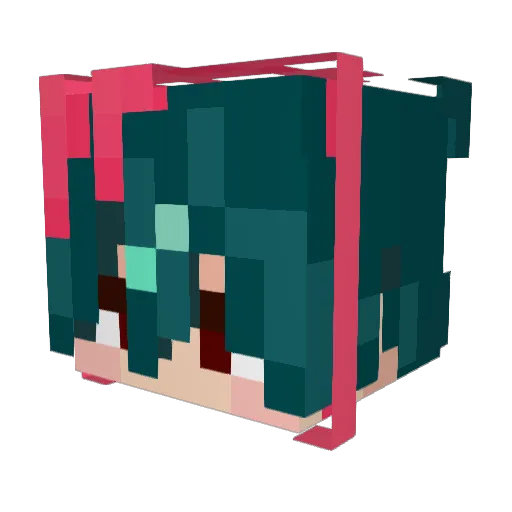 3Kat_ Minecraft avatar head, 3D render