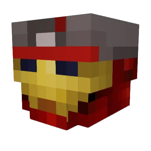 3Krim Minecraft avatar head, 3D render