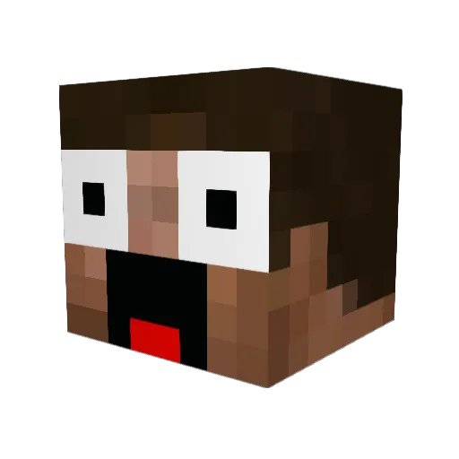 3Kush Minecraft avatar head, 3D render