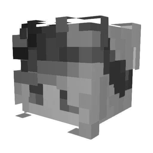 3L0N13R Minecraft avatar head, 3D render