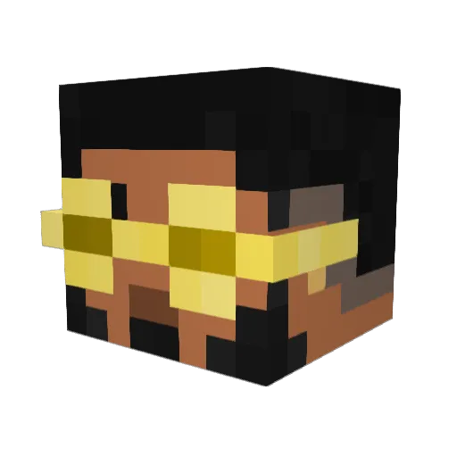 3LETRAA Minecraft avatar head, 3D render