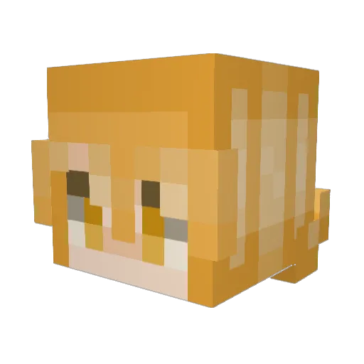 3LGC Minecraft avatar head, 3D render