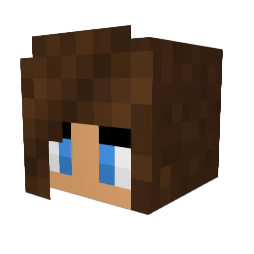 3Lotte3 Minecraft avatar head, 3D render