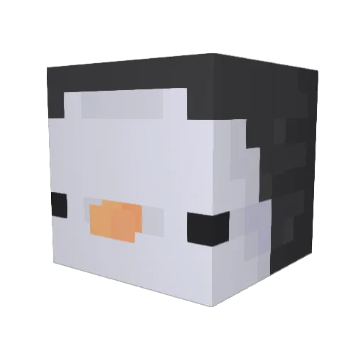 3M1L7 Minecraft avatar head, 3D render