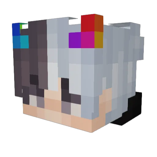 3MLOAWY Minecraft avatar head, 3D render