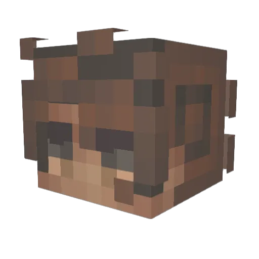 3MR Minecraft avatar head, 3D render