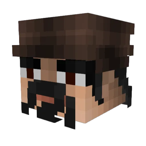 3Mas Minecraft avatar head, 3D render