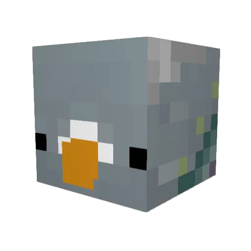 3Mox Minecraft avatar head, 3D render