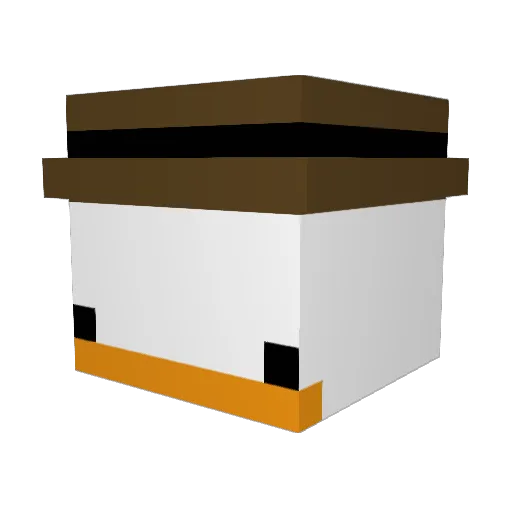 3MrDuck Minecraft avatar head, 3D render
