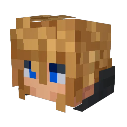 3NA___ Minecraft avatar head, 3D render
