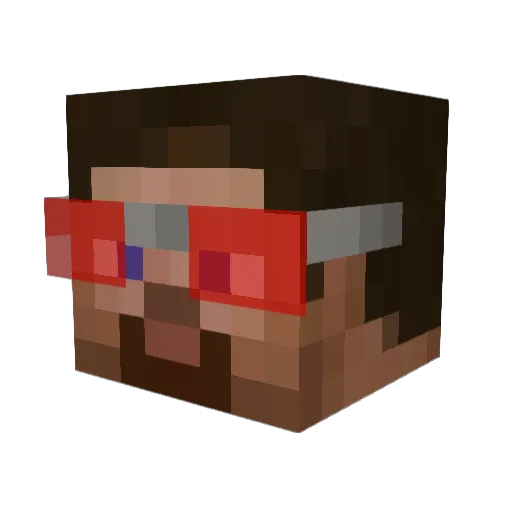 3NetherriteIngot Minecraft avatar head, 3D render