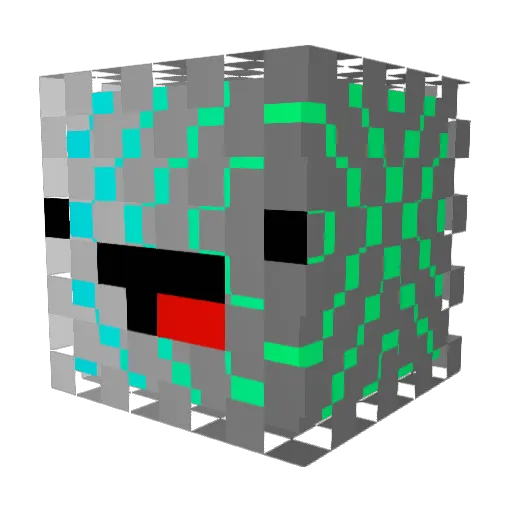 3OBO3 Minecraft avatar head, 3D render