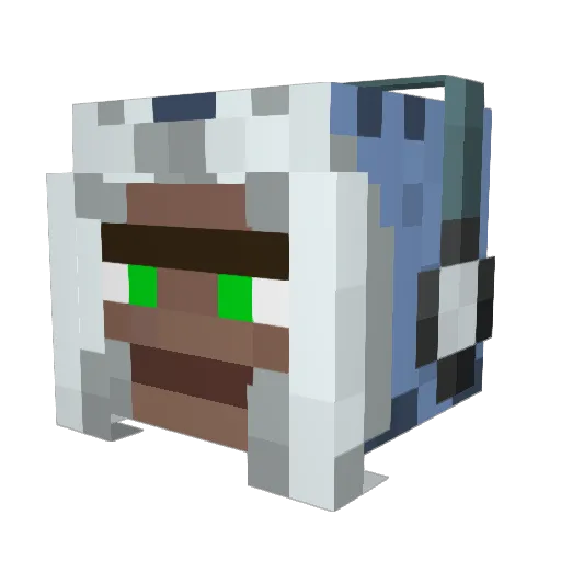 3OMBU_CMAEB Minecraft avatar head, 3D render
