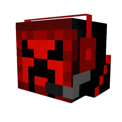 3PO9JM Minecraft avatar head, 3D render