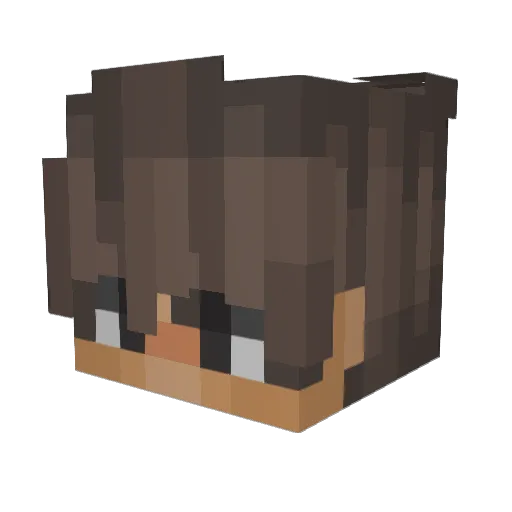 3Plus Minecraft avatar head, 3D render