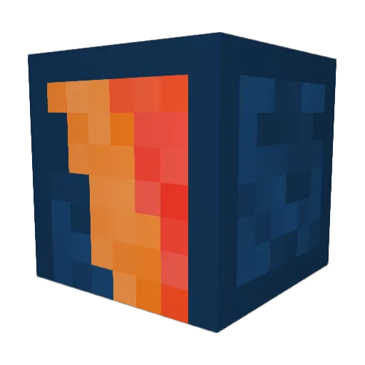 3QU1NOX Minecraft avatar head, 3D render