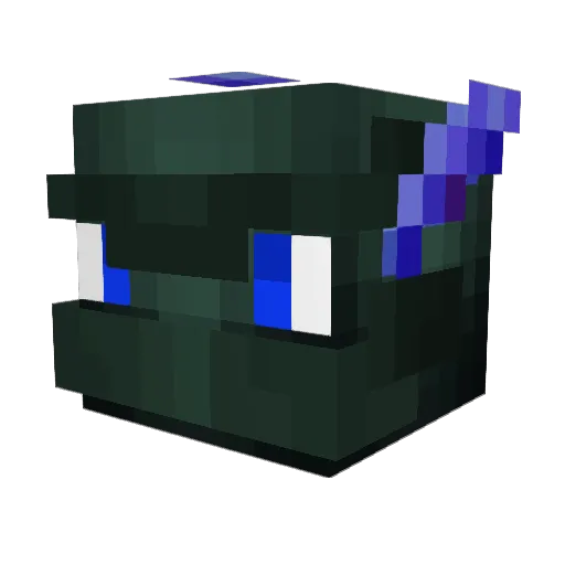 3R8G0N Minecraft avatar head, 3D render