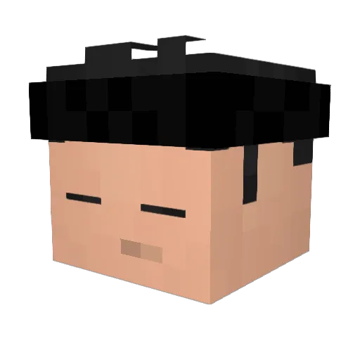3SJS Minecraft avatar head, 3D render