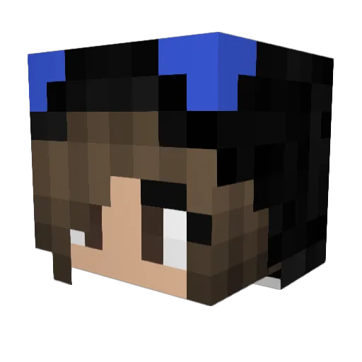 3Sarah3 Minecraft avatar head, 3D render