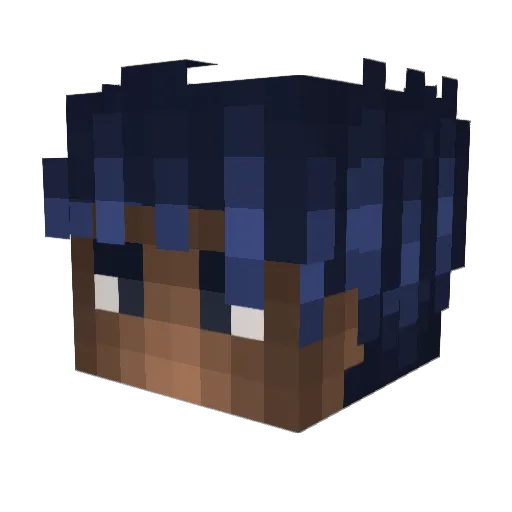 3TT3 Minecraft avatar head, 3D render