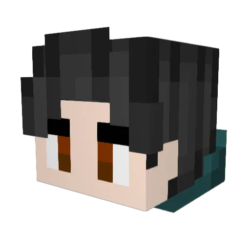 3TierFishery Minecraft avatar head, 3D render