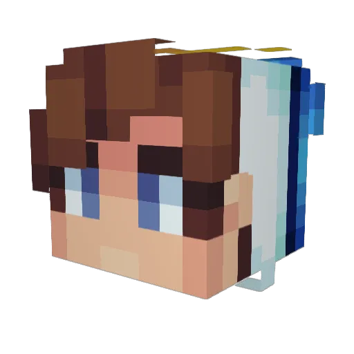 3Tips Minecraft avatar head, 3D render