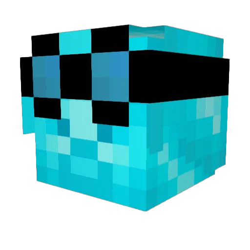3UPDOM Minecraft avatar head, 3D render