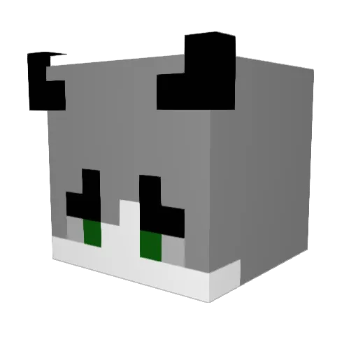 3Z_Mac Minecraft avatar head, 3D render