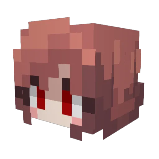 3_66_7 Minecraft avatar head, 3D render