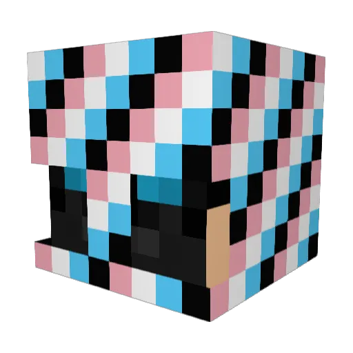3_9 Minecraft avatar head, 3D render
