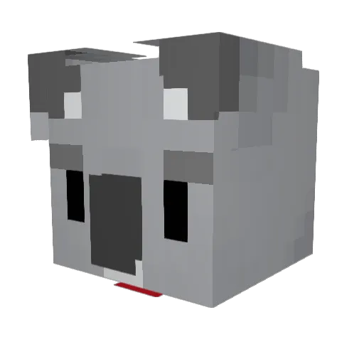 3_BOrange Minecraft avatar head, 3D render