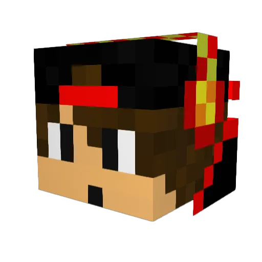 3a_VDV1 Minecraft avatar head, 3D render