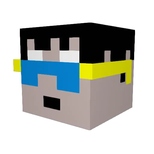 3abooody Minecraft avatar head, 3D render