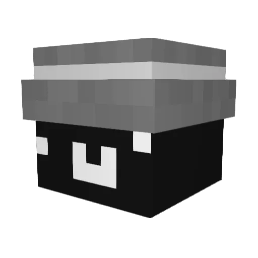3ary Minecraft avatar head, 3D render