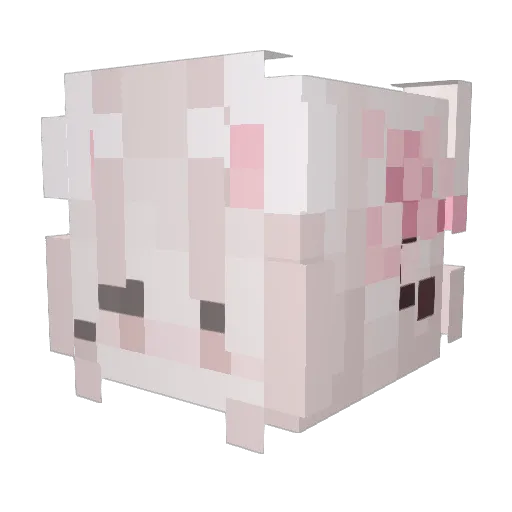 3azz Minecraft avatar head, 3D render