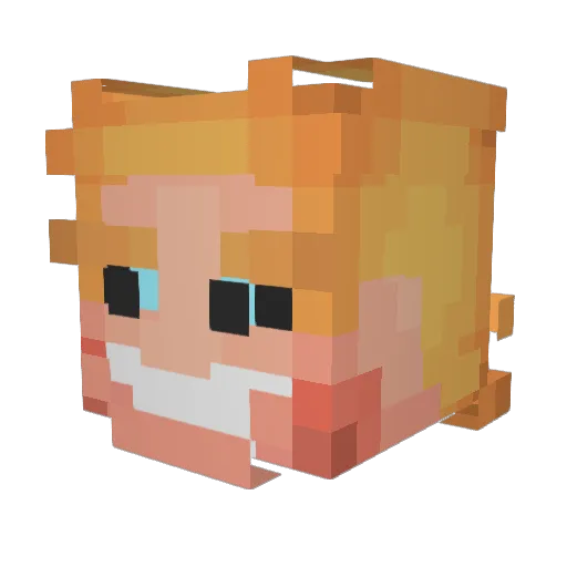 3ba Minecraft avatar head, 3D render