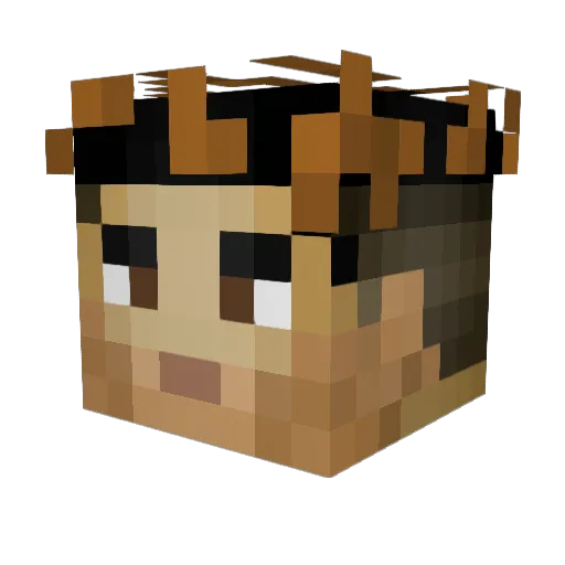 3baid08 Minecraft avatar head, 3D render