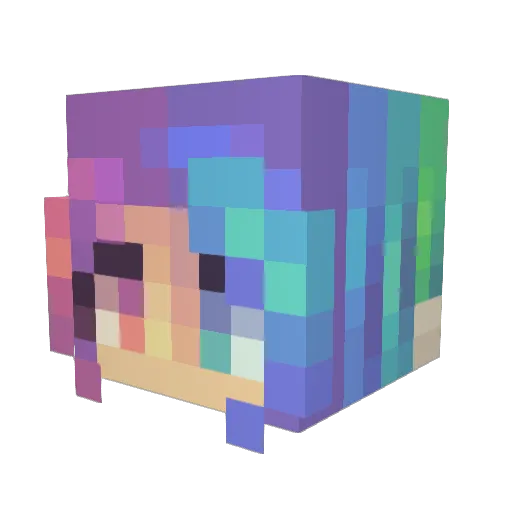 3bets Minecraft avatar head, 3D render