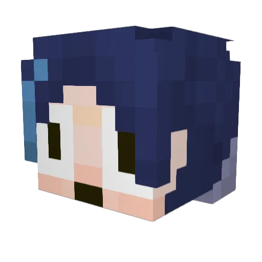 3bis28 Minecraft avatar head, 3D render