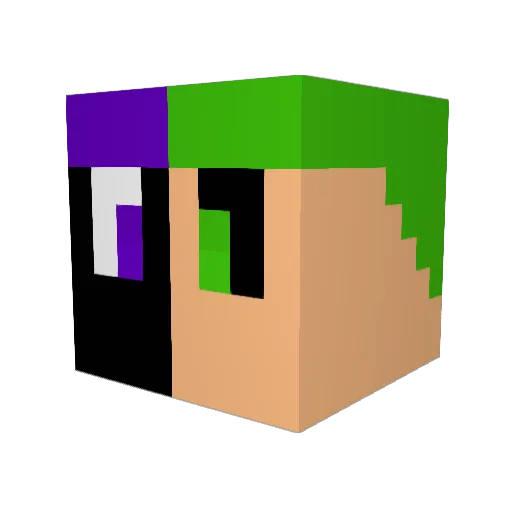 3bitryan Minecraft avatar head, 3D render